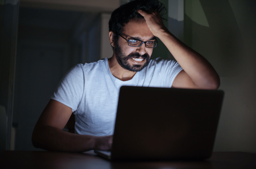 phishing laptop man